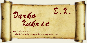 Darko Kukrić vizit kartica